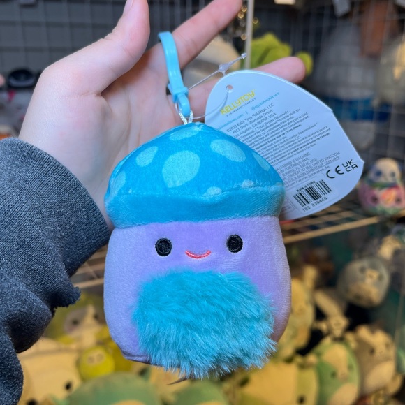 Squishmallows Pyle the Mushroom 3.5” Stuffed Plush Clip - Picture 1 of 3